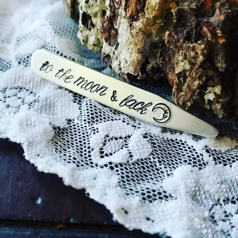 Personalized Collar Stay Custom Collar Stay Hand Stamped Etsy