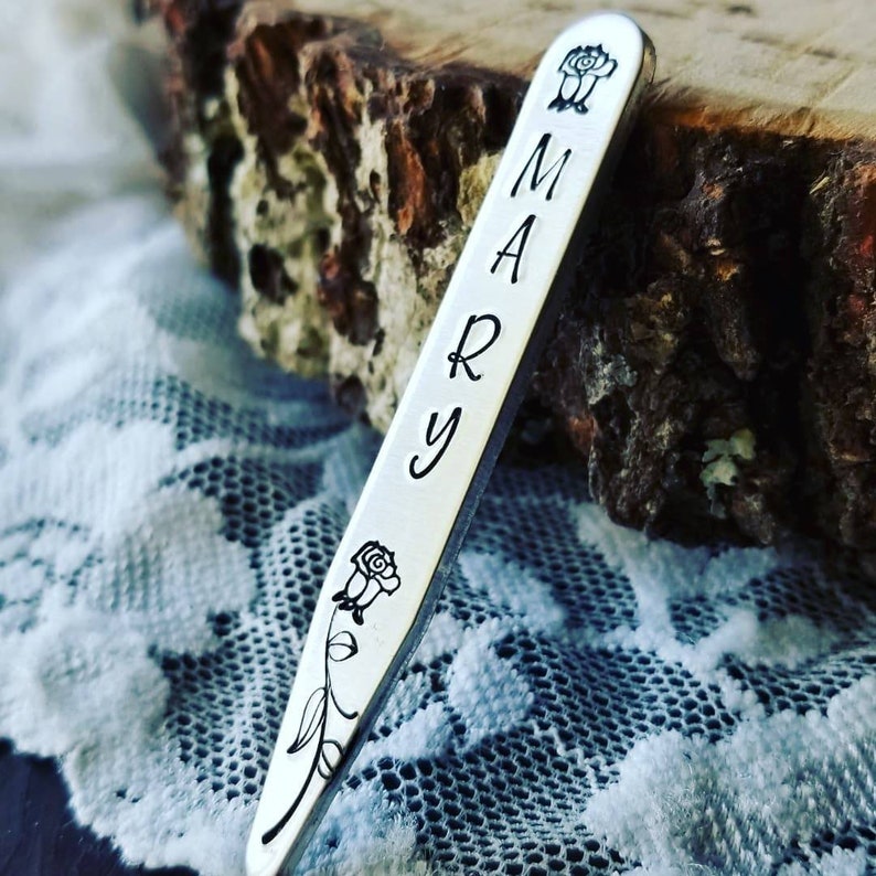 Personalized Collar Stay Custom Collar Stay Hand Stamped Etsy