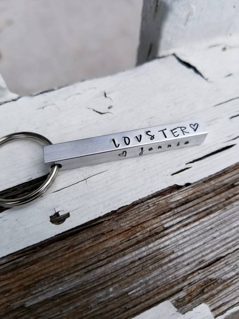 You're My Lobster Lobster Keychain Stamped Bar Keychain Etsy