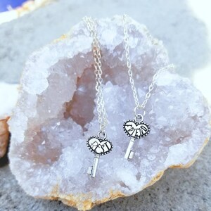 Best Friend Jewelry, Key Necklace, BFF Necklace, Key To Heart Jewelry, Initial Necklace, Initial Jewelry, Mothers Day, Bridesmaid Necklace