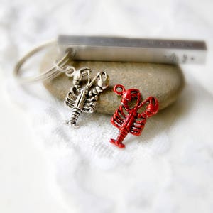 You're My Lobster, Lobster Keychain, Stamped Bar Keychain, Boyfriend Gift, Anniversary Gift, Couples Gift, Best Friend Keychain, Funny Gift image 9