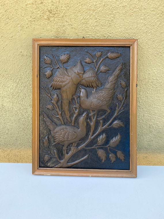 アメリカンビンテージ　レリーフ　一点もの Jens.H.Quitgaard/relief/プレート/16.5cm｜三島家具オンラインショップ