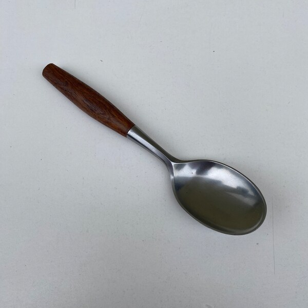 One vintage Dansk Fjord Soup Spoon design by Jens Quistgaard, made in Germany