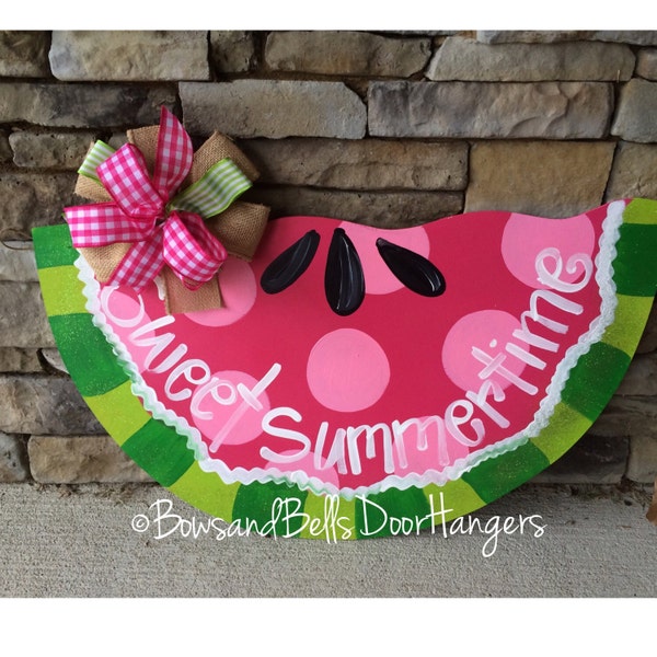 summer door hanger, summer wreath, summer door sign, Watermelon Doorhanger, watermelon decor