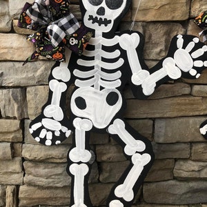 Skeleton door hanger| Halloween door sign| Witch hat door hanger| Fall door hanger|  halloween door hanger| halloween wreath