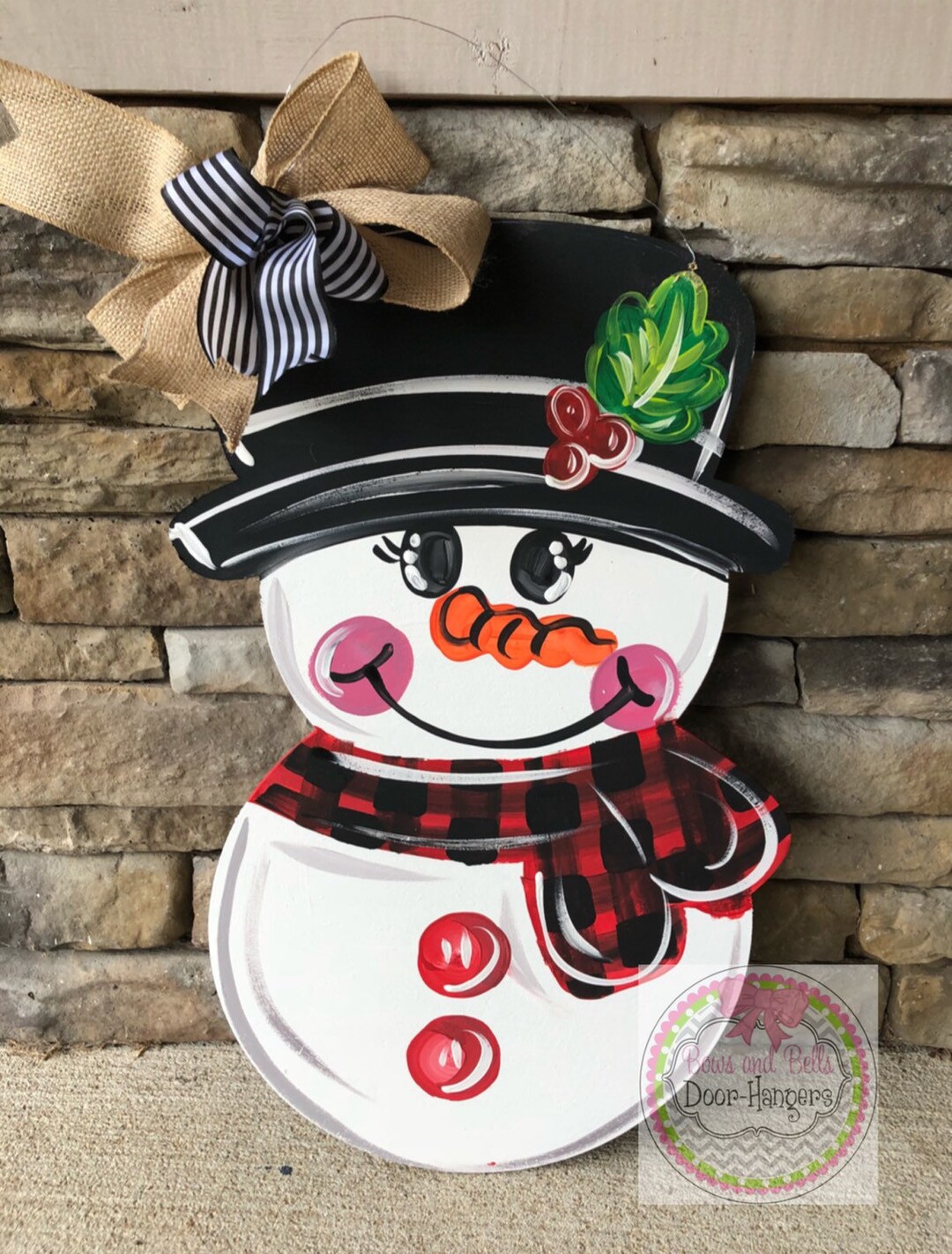 Christmas Door Hanger|snowman Door Hanger| Winter Door Hanger| Snowman ...