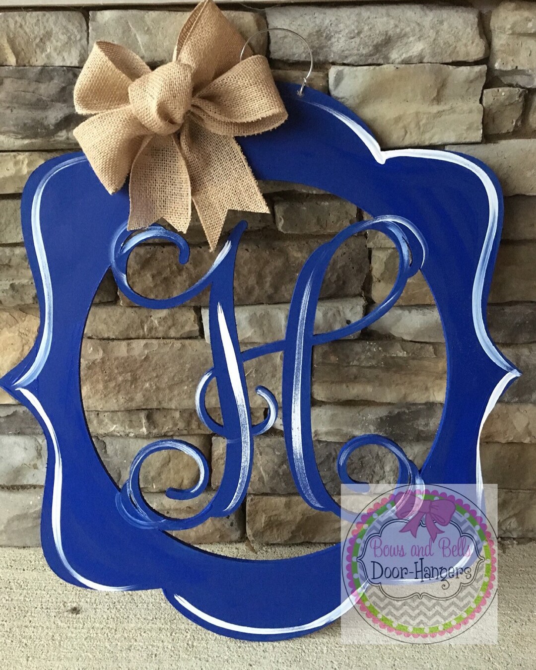 Monogram Door Hanger, Monogram Door Sign, Initial Door Hanger, Wedding