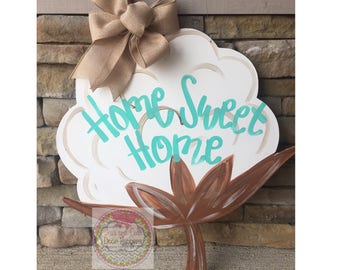 Cotton Door Hanger| cotton decor| southern door hanger