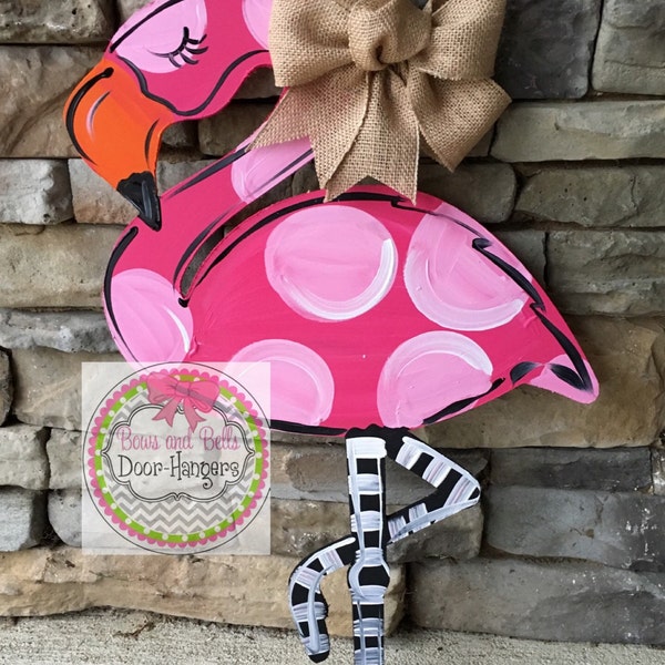 summer door hanger - summer wreath - summer door sign - flamingo - Doorhanger - flamingo decor - door hangers