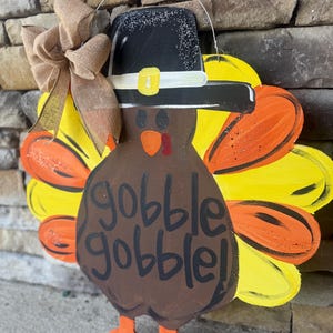 Funky Turkey Door Hanger: Fall Thanksgiving Decor (24")
