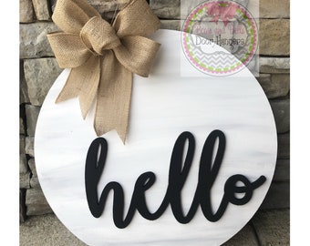 Spring Door Hanger|Greenery Decor| Farmhouse Wreath