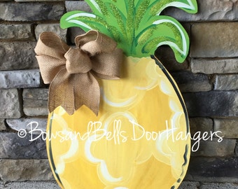 Pineapple doorhanger, pineapple door sign, summer doorhanger, summer doorhanher