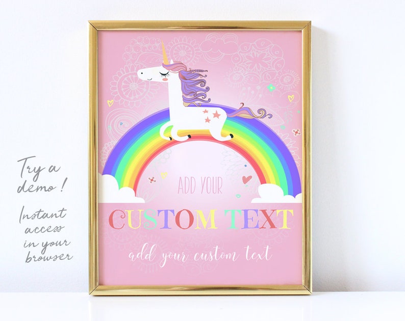 unicorn thank you card unicorn thank you note rainbow