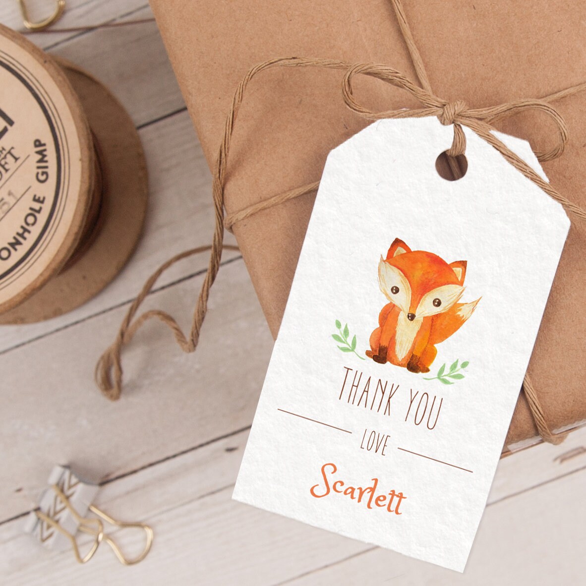Fox Favor Tag Fox Thank You Tag Fox Party Favor Fox Party | Etsy