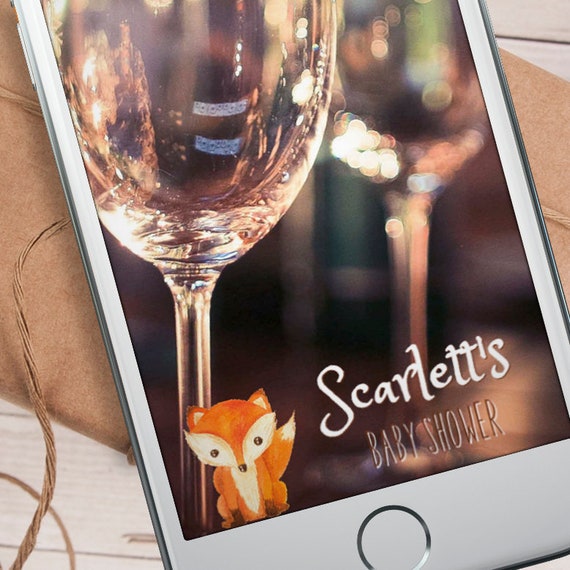 Woodland Snapchat Filter Baby Shower, Woodland Geofilter, Woodland Party Geofilter, Fox Snapchat Filter Editable INSTANT DOWNLOAD Il_570xn