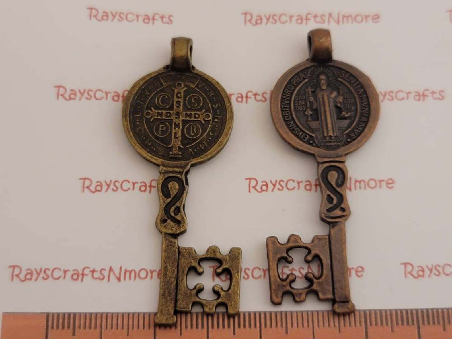 3 Pcs Saint Benedict Keyst Benedict Key Pendant San Benito Etsy