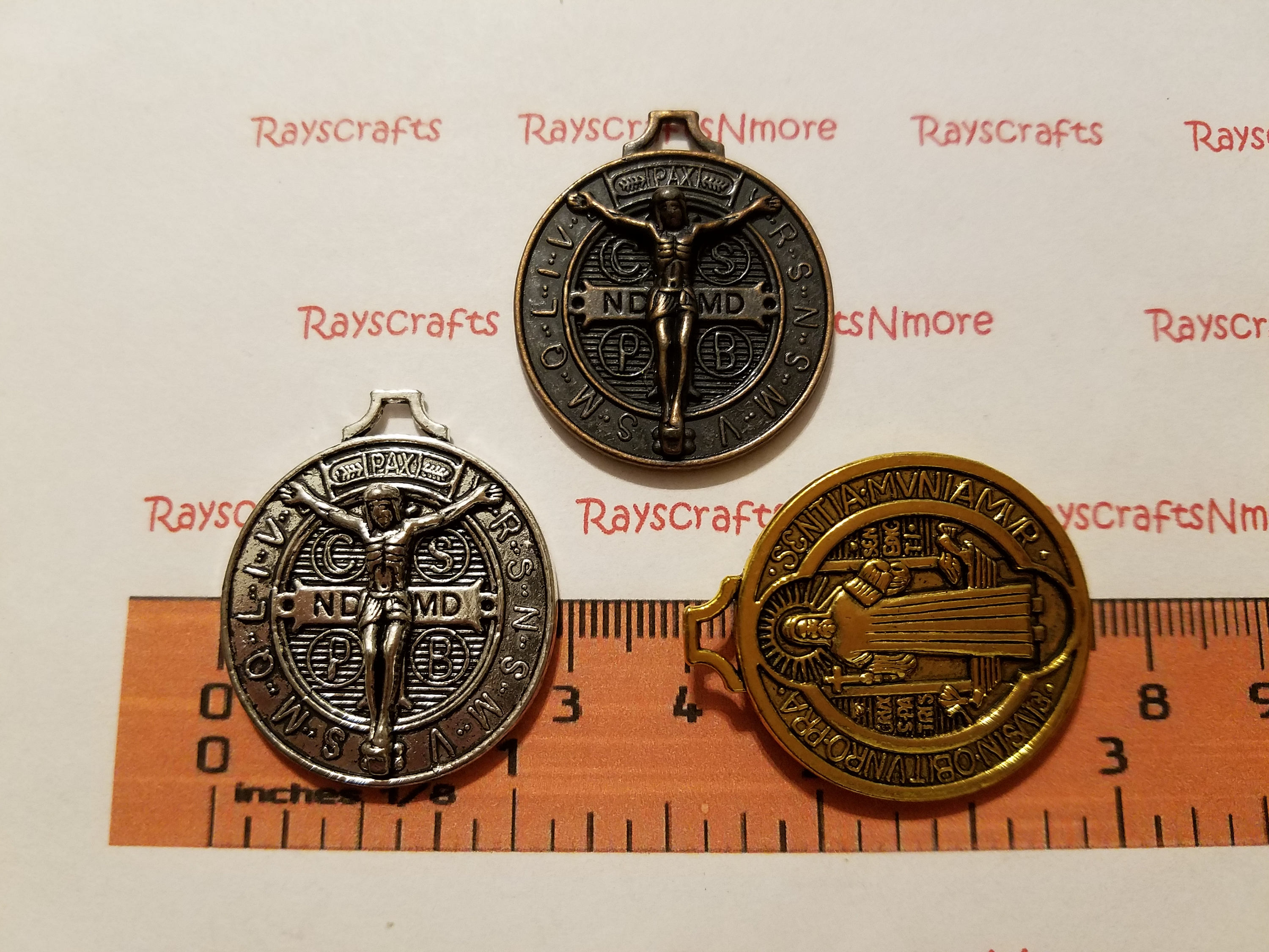 St Benedict medal Brass