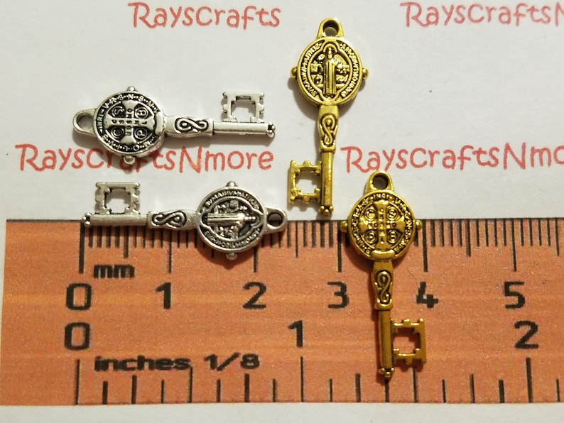 20pcssmall San Benito Key Pendant St Benedict Keysan Benito Etsy