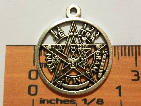 6 Pcs Tetragrammaton Pentagram Charm 