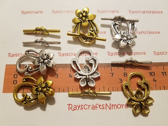 Beadwork Finding - Flower, 25x28mm per pair Beadwork Finding - Flower, 25x28mm per pair
