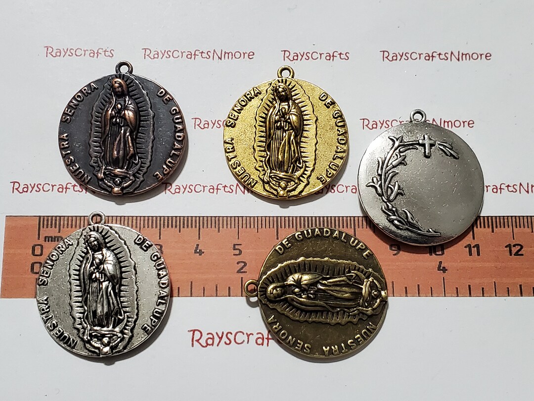 799646c01 2 Pcs - Our Lady of Guadalupe Pendant, Virgin Mary, Lady Guadalupe ...