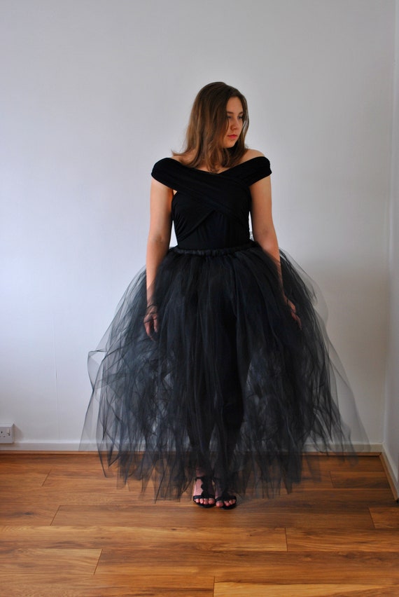 womens black tutu dress