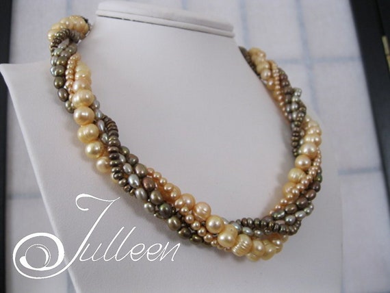 Multi-Color Golden South Sea Pearl Necklace - Fine Jewelry by Tamsen Z