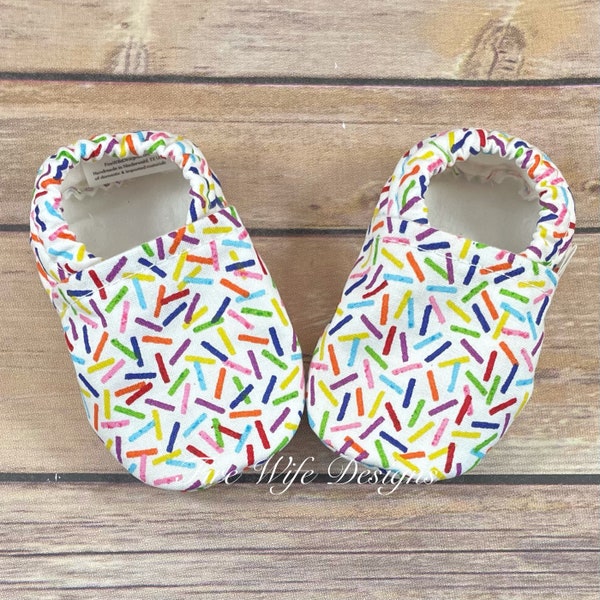 Sprinkles Soft Sole Baby Shoes, Crib Shoes, Baby Slippers, Baby Booties, Baby Mocs, Vegan Baby Shoes
