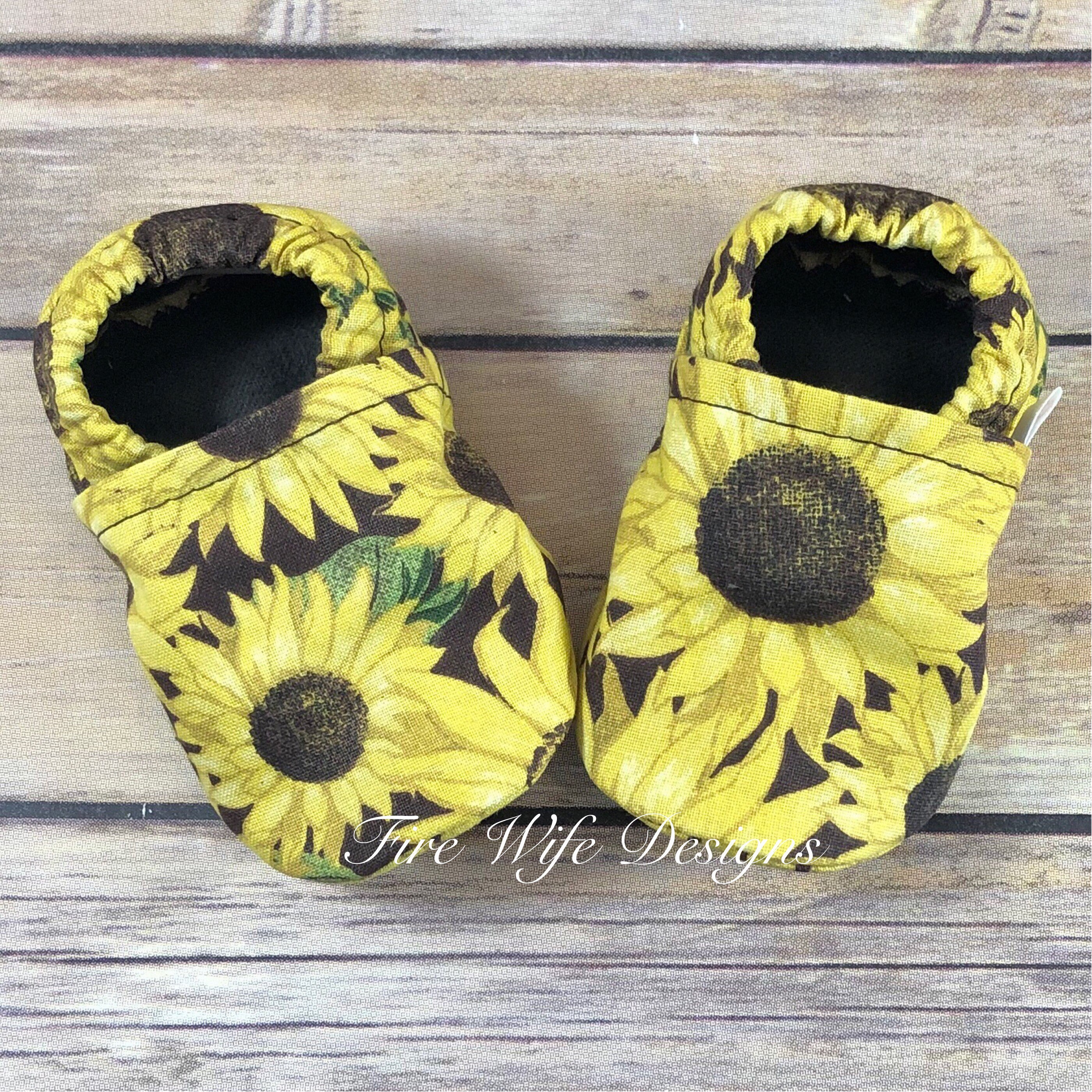 Sunflower Soft Sole Baby Shoes, Crib Shoes, Baby Slippers, Baby
