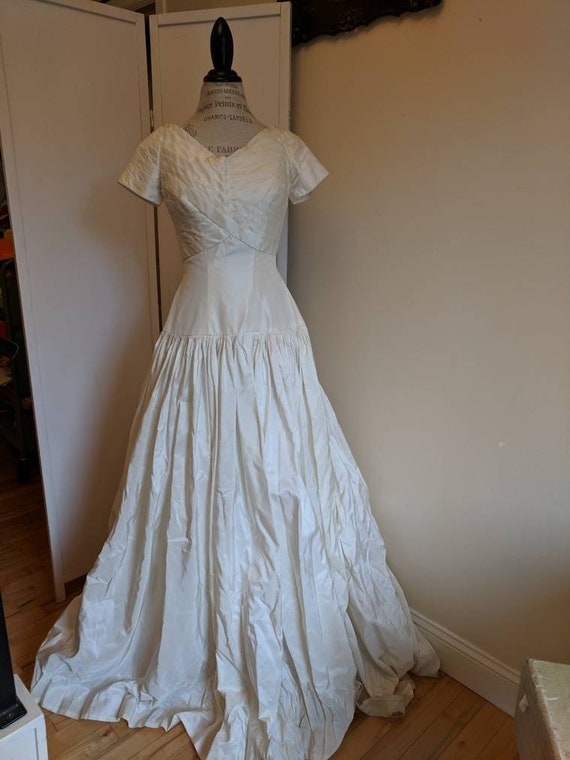 Mid Century Style Wedding Dress Jackie O Style Wedding Dress Etsy