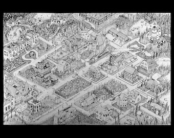 Impressão artística de vizinhos ruins