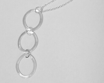 Sterling silver three circles pendant