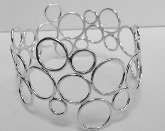 Sterling silver circles bangle