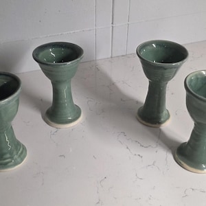 Set of 4 Handmade Goblets Turquoise