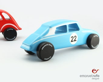 Wooden Toy Car, Blue Wooden Car for kids, boys, Classic Car, CL 16, inspired by one of the most important French Classic Cars.