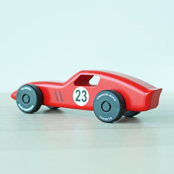 Personalized Wooden Toy Car - Gift For Boys - HandCrafted Toy - CL 01 - Inspired by an Italian Race Car