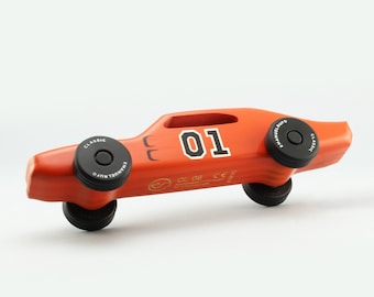 Orange Wooden Toy, Wooden Toy Car, Boy Gift, CL 08, Inspired by an Iconic American Muscle Car