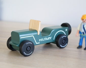 Army Truck Wooden Toy Car, for kids, boys, CL 30, Inspired by the Iconic American Army Truck