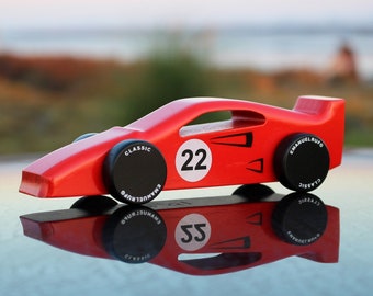 Personalized Wooden Toy Sports Car - Gift For Boys, Kids - Handmade Toy - CL 20 - Inspired by the most Iconic Italian Sports Car