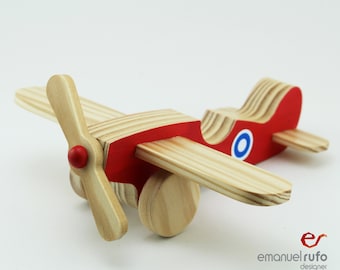 Wood toy plane, Handmade Birthday Gift