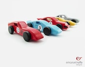 Wooden Toy Car Set - Handmade Wooden Toy for Kids, Boys, Girls - EmanuelRufo Classic Cars (set of 5 cars)