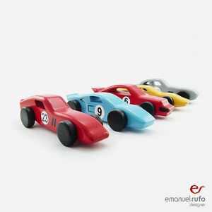 Wooden Toy Car Set - Handmade Wooden Toy for Kids, Boys, Girls - EmanuelRufo Classic Cars (set of 5 cars)