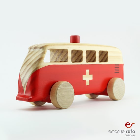 red ambulance toy