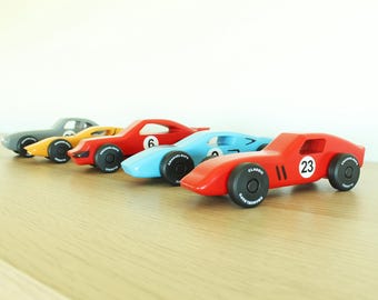 Wooden Toy Car Set - Handmade Wooden Toy for Kids, Boys, Girls - EmanuelRufo Classic Cars (set of 5 cars)