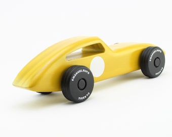 Vintage-Style Wooden Toy Car Inspired by the Jaguar E-Type – Handmade Classic Car for Kids and Collectors - Personalized Anniversary Gift