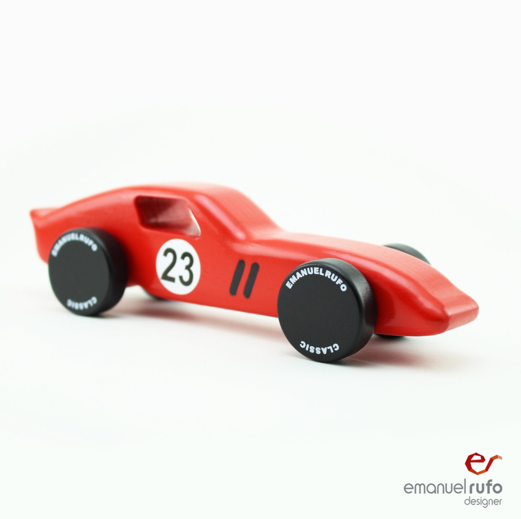 Early Pinewood Derby Race Car Red 29 Boattail Era Style Vintage Handcrafted  Wooden Toy -  Denmark