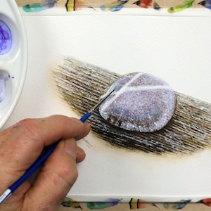Learn to Paint Realistic Pebbles, Stones & Rocks, Watercolour Painting Lessons, Art Techniques, PDF Watercolor Tutorial