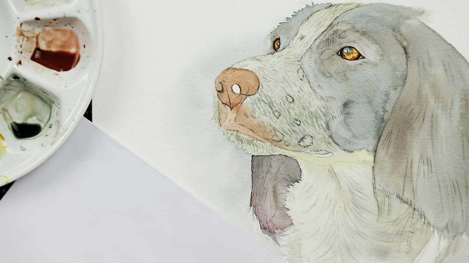 How to Paint Dogs in Watercolor Realistic Watercolour Dog Etsy UK