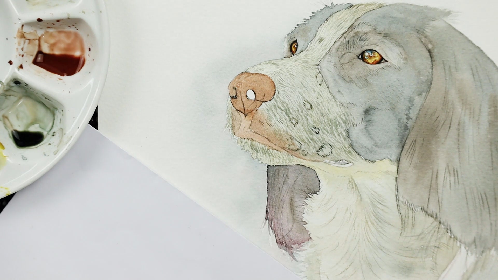 How to Paint Dogs in Watercolor Realistic Watercolour Dog Etsy UK