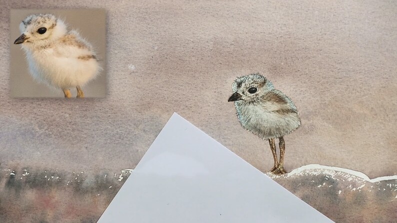 The chick is painted in this photo, but the ground is being worked on so that it is more detailed than at present.